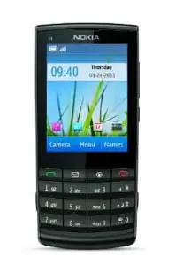 Nokia X3-02 Nokia X3-02 in black color, front view