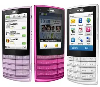 Nokia X3-02 Nokia X3-02 in white, pink and purple color all views