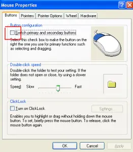mp mouse properties