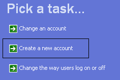create a new user account