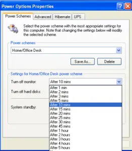 3 power options properties