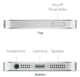 iPhone 5 Connectors iPhone5-Connectors-On-Off-Headphone-Lightening-Speaker-Top-and-Bottom-View