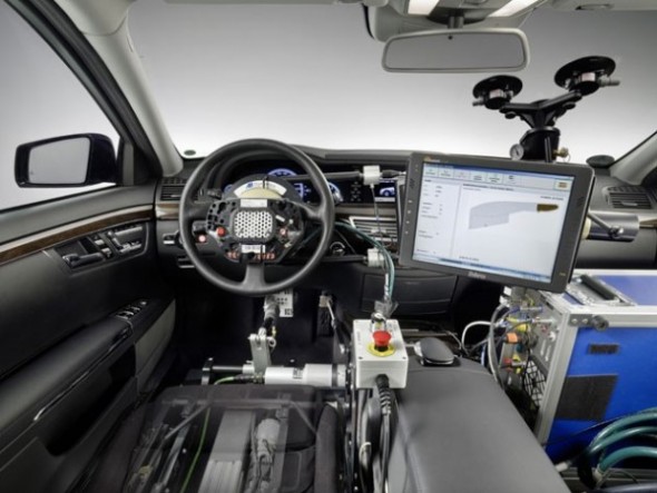 Google Prius Self Driving Car Inner View
