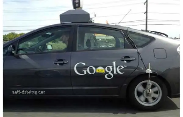 Google's Self Driving Vehicle Prototype on the road