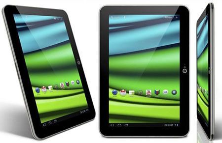 Showing the Toshiba Excite 10 LE from front and side views