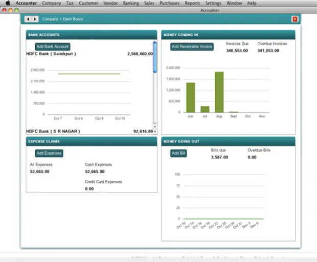 Accounting Software App for free online calculation and management of money and transaction flow for small and medium organizations