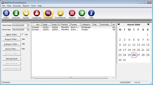 BankTree Personal Finance Software
