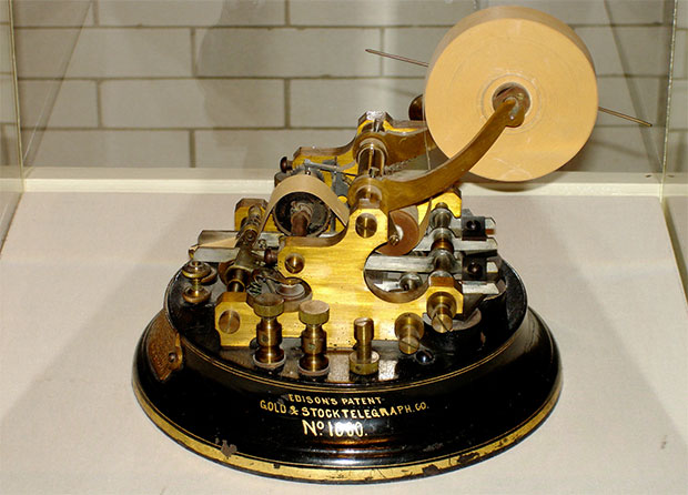 Edison's Stock Telegraph Ticker Technology