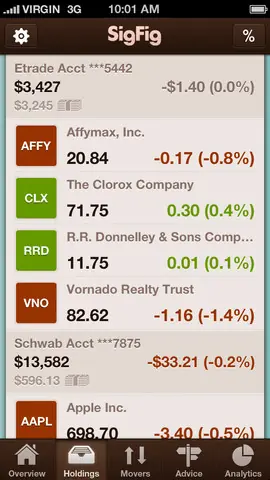 apps to manage finance SigFig