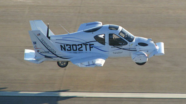 flying vehicle automated car landing like a plane