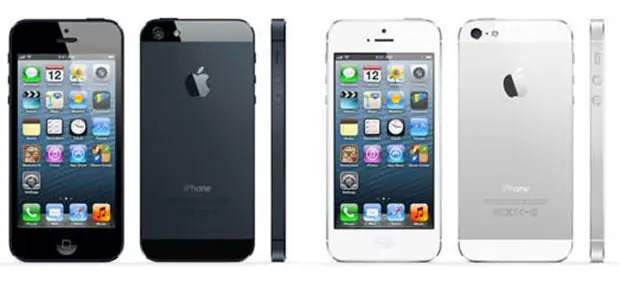 Apple iPhone 5 Black and white color version of apple's iPhone 5