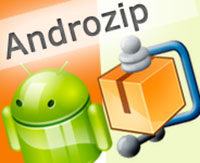 managing files with AndroZip for Android