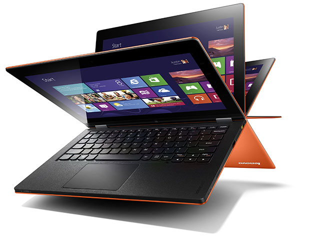 Lenovo convertible laptop-tablet ultrabook running Windows 8 operating system