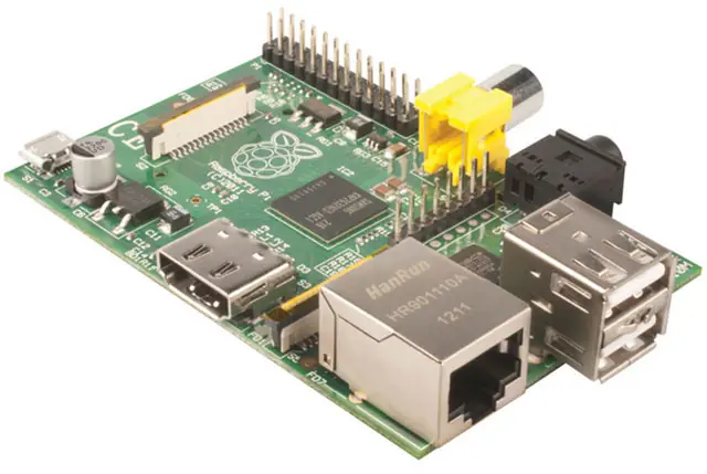 Raspberry Pi Motherboard Slice of Rapberry Pi Breakout board and electronic