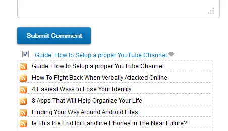 CommentLuv Features plugin commentluv lets users to include their last blog post by selection