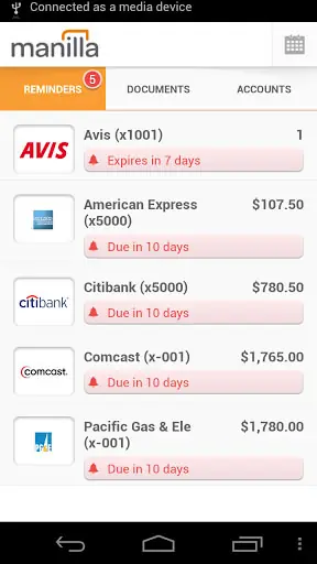 manage scheduled transactions and finances with manilla app