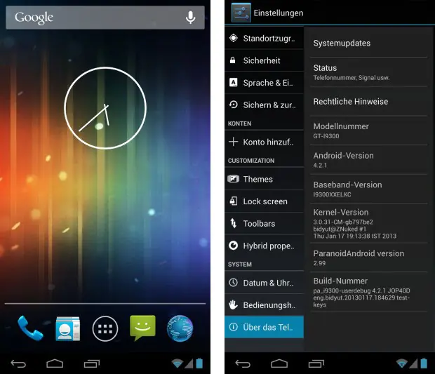 Paranoid-Android UI user interface of paranoid android graphical UI