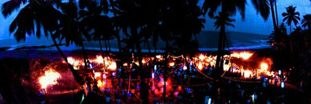 Anjuna Beach Party - Panoramic view