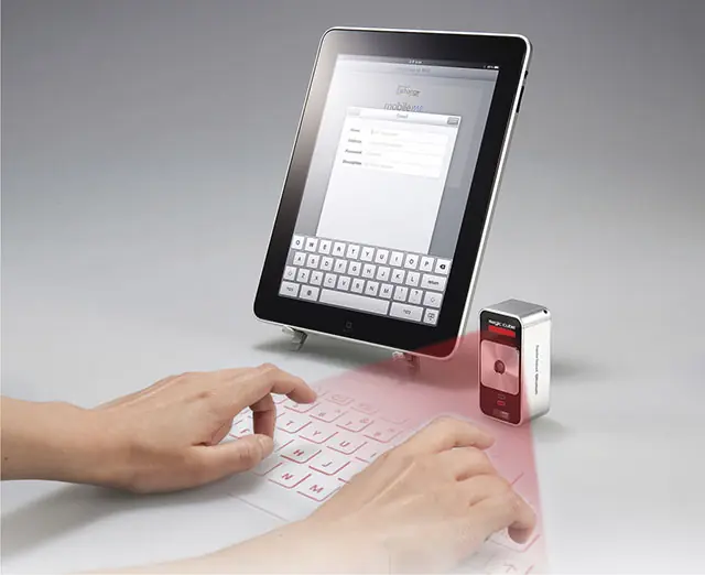Celluon Laser projection keyboard science fiction laser keyboard becomes a real tech gadget this year with Celluon Laser projection keyboard