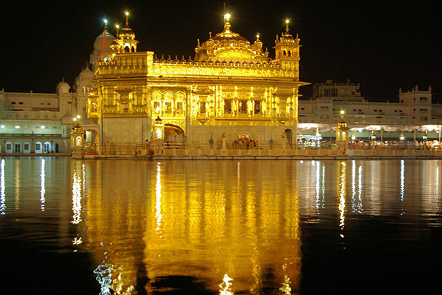 The golden temple in Harmandir Sahib is worth visiting in Amritsar, India