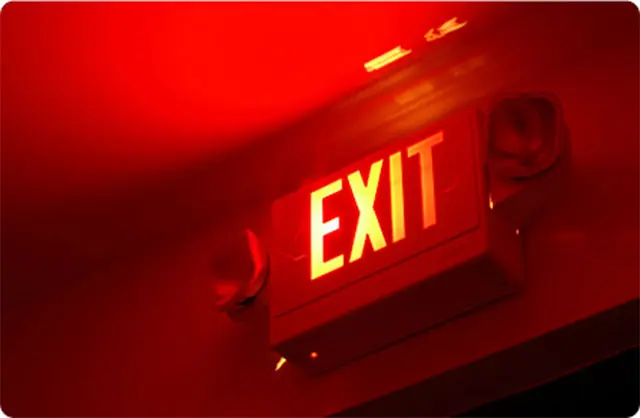 Red emergency light battery powered tech gadget emergency lighting