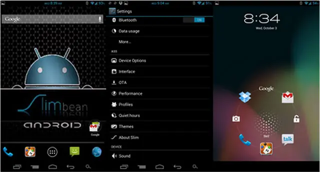Slim Bean Android 3.4 latest android 3.4 version in SlimBean custom mod project
