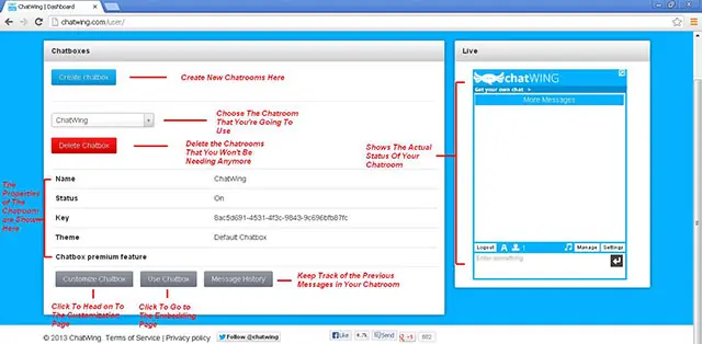 Dashboard plugin dashboard chatwing