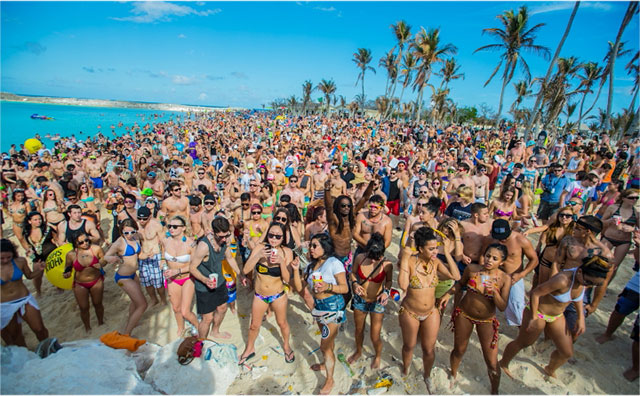 U.S. festival holy ship party event on beach