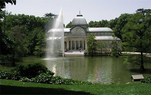 Madrid's beautiful parks and wonderful landscape of Parque Del Buen Retiro Madrid, Spain