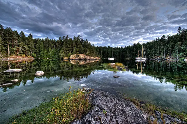 Pender Harbour Canada wonderful landscape, mountains and bays in Pender Harbour in Canada CA