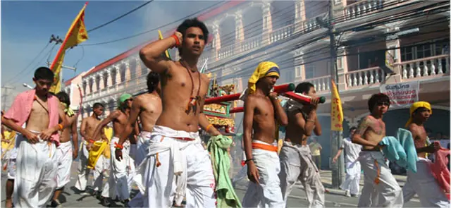Thai travels to festivals and party events in Thailand