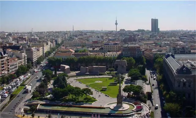 Spanish travel spots plaza de colon madrid spain