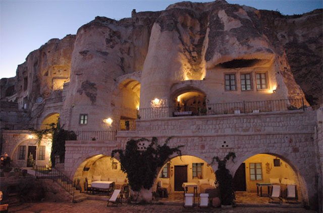 beautiful tourist travel and romantic couple tours to Cappadocia in Turkey