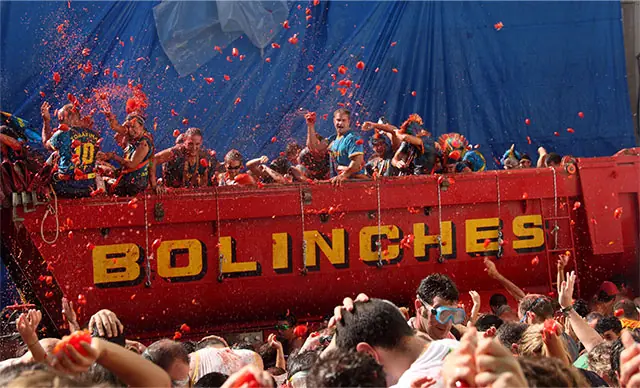 La Tomatina Truck trucks at the la tomatina festival in spain