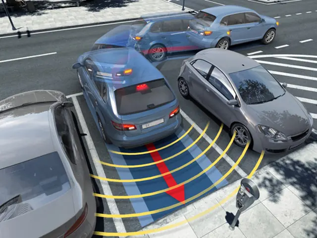 safe parking with your vehicle using modern car parking assistance feature