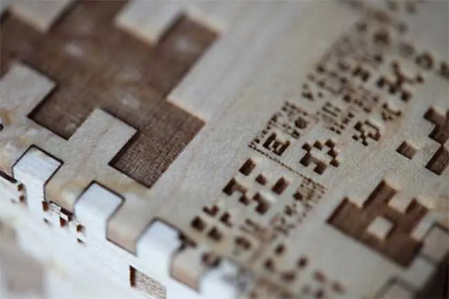 Engrave marking is produced through the vaporization of the base material