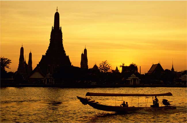 enjoy the beautiful Asian country of Thailand and visit famous party locations by boat