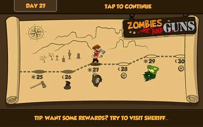 Gaming Map Path Zombies and Guns for Android