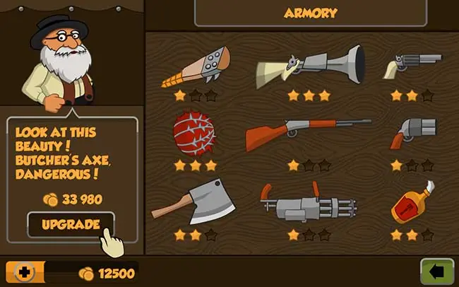 Available Weapons in Game Zombies and Guns for Android