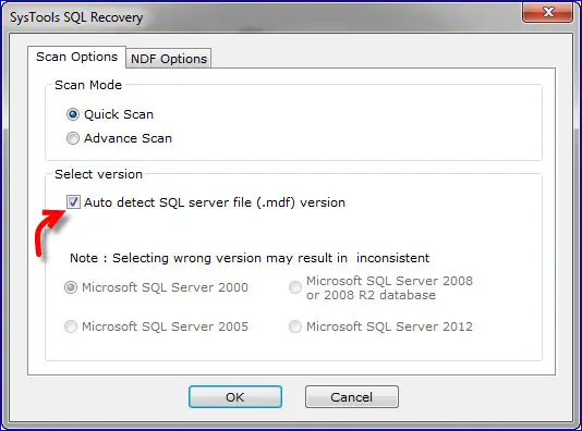 sql recovery options