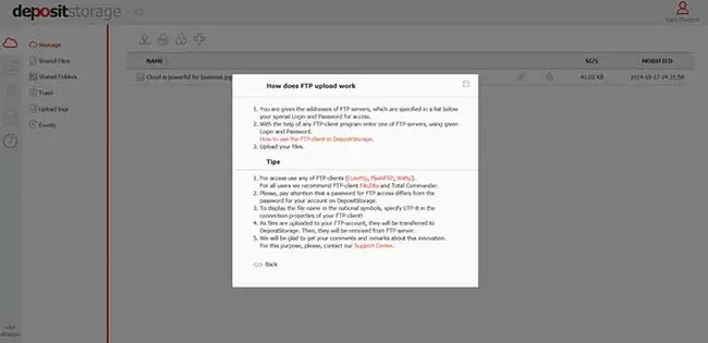 FTP upload