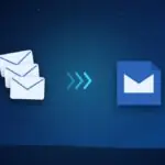 Stack of single e-mail files converted into one mailbox archive file