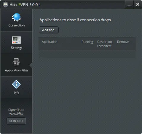 HideIPvpn Application killer HideIPvpn Application killer