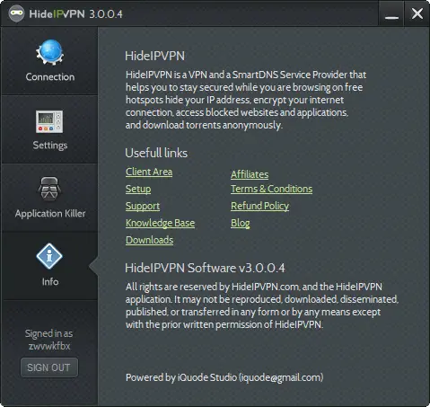 HideIPvpn Info