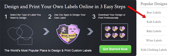 Design and print your own labels online