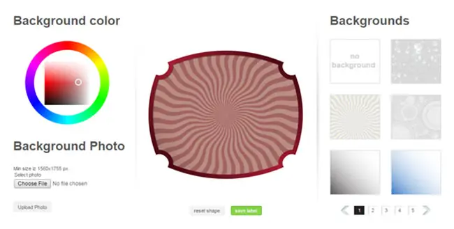 online label configuration