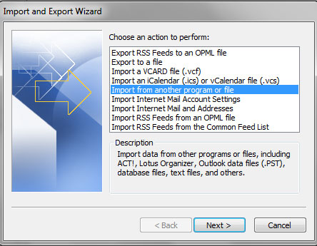 lotus notes to outlook step 3