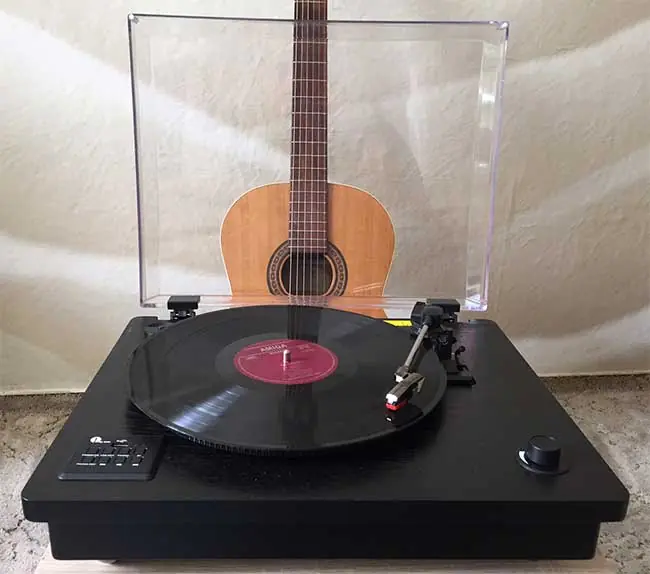 belt-driven turntable open