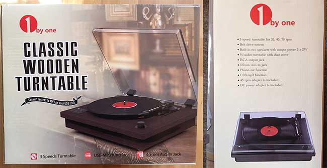 belt-driven turntable BT player unboxing