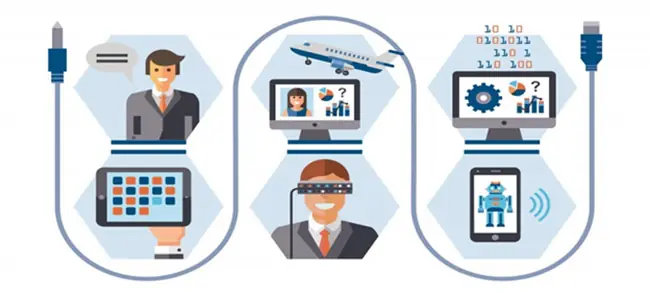 modern workspace by technology